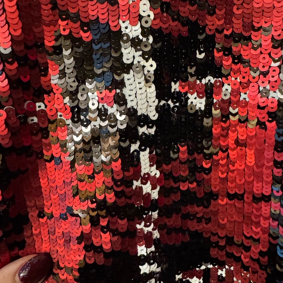 Tuckernuck Pierre Red Tartan Plaid Sequin Dress SZ L NWT - Picture 6 of 8